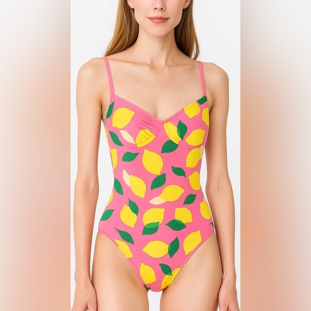 kate spade Pink Lemon Print One Piece